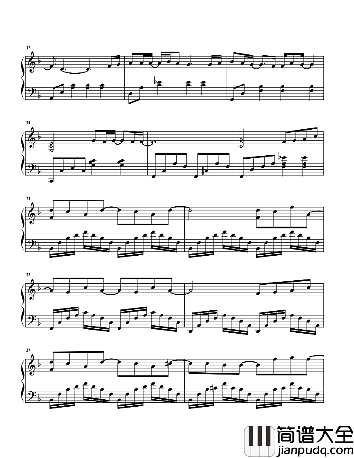 水星记钢琴谱_郭顶_做个梦给你_等到看你银色满际