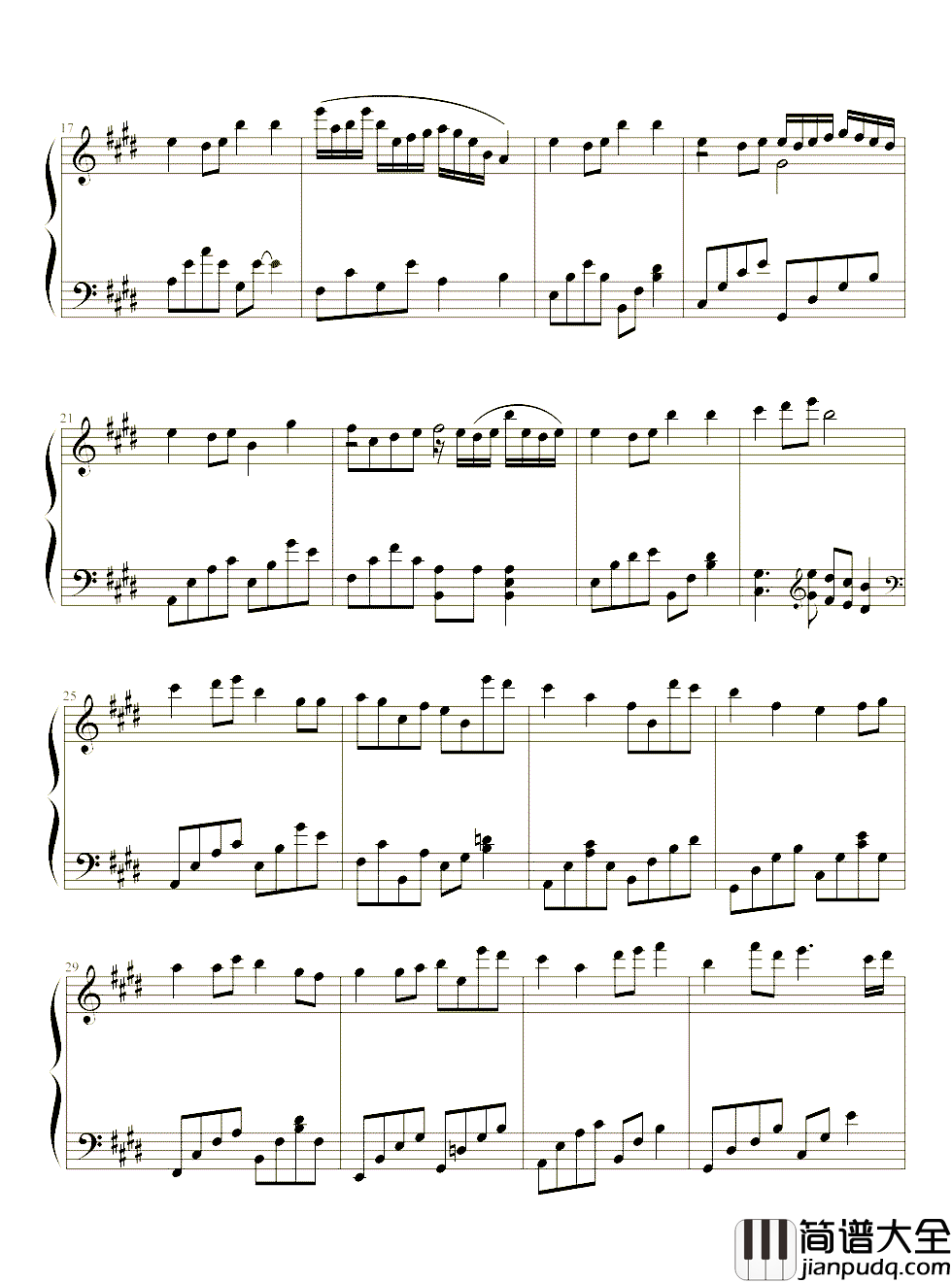 知足钢琴谱_五月天_会不会放手其实才是拥有