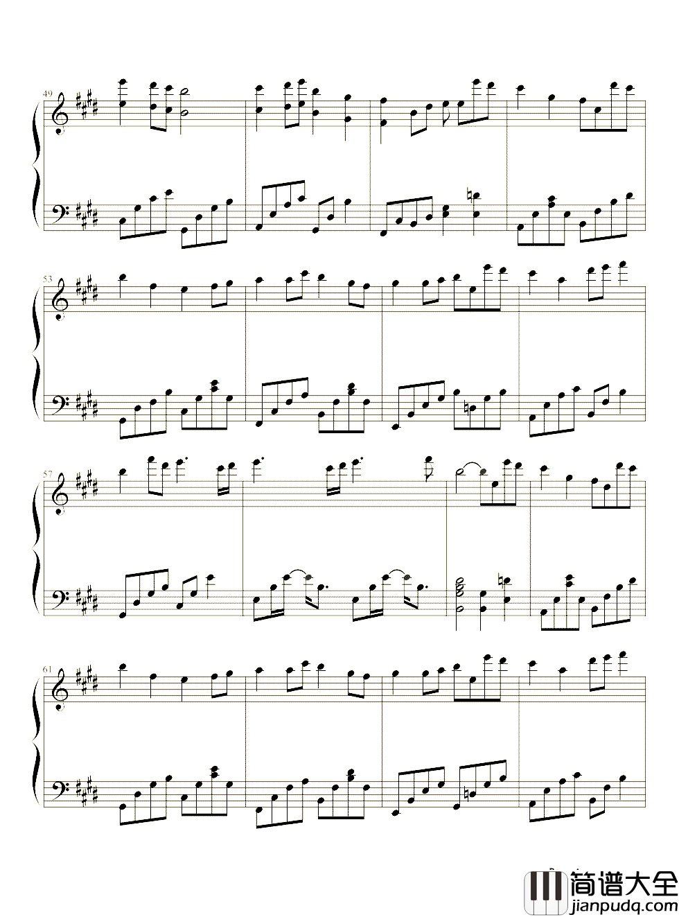 知足钢琴谱_五月天_会不会放手其实才是拥有