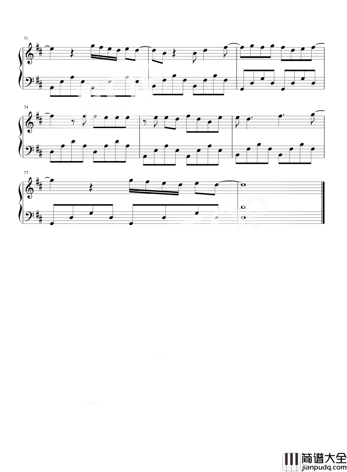 不爱我就拉倒钢琴谱_周杰伦_听歌不用太认真，但它的声音是认真的...