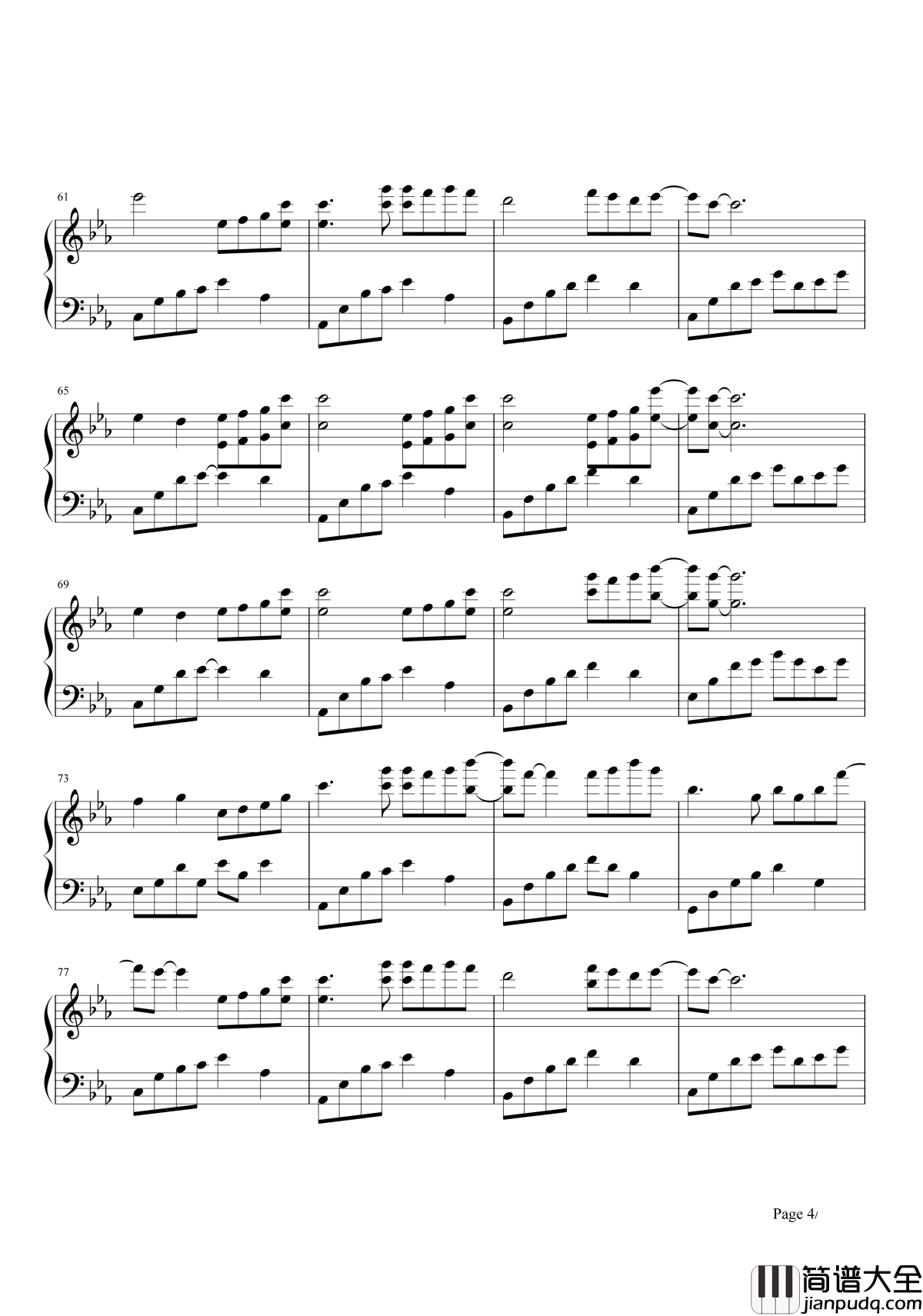 夜的钢琴曲5钢琴谱_你见，或者不见我，我就在那里，不悲不喜