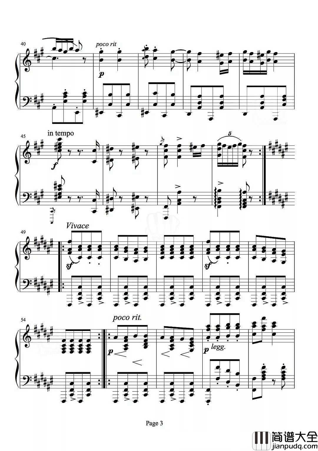 _匈牙利舞曲第五号｜钢琴谱_矮油~好想有个人陪我一起四手联弹