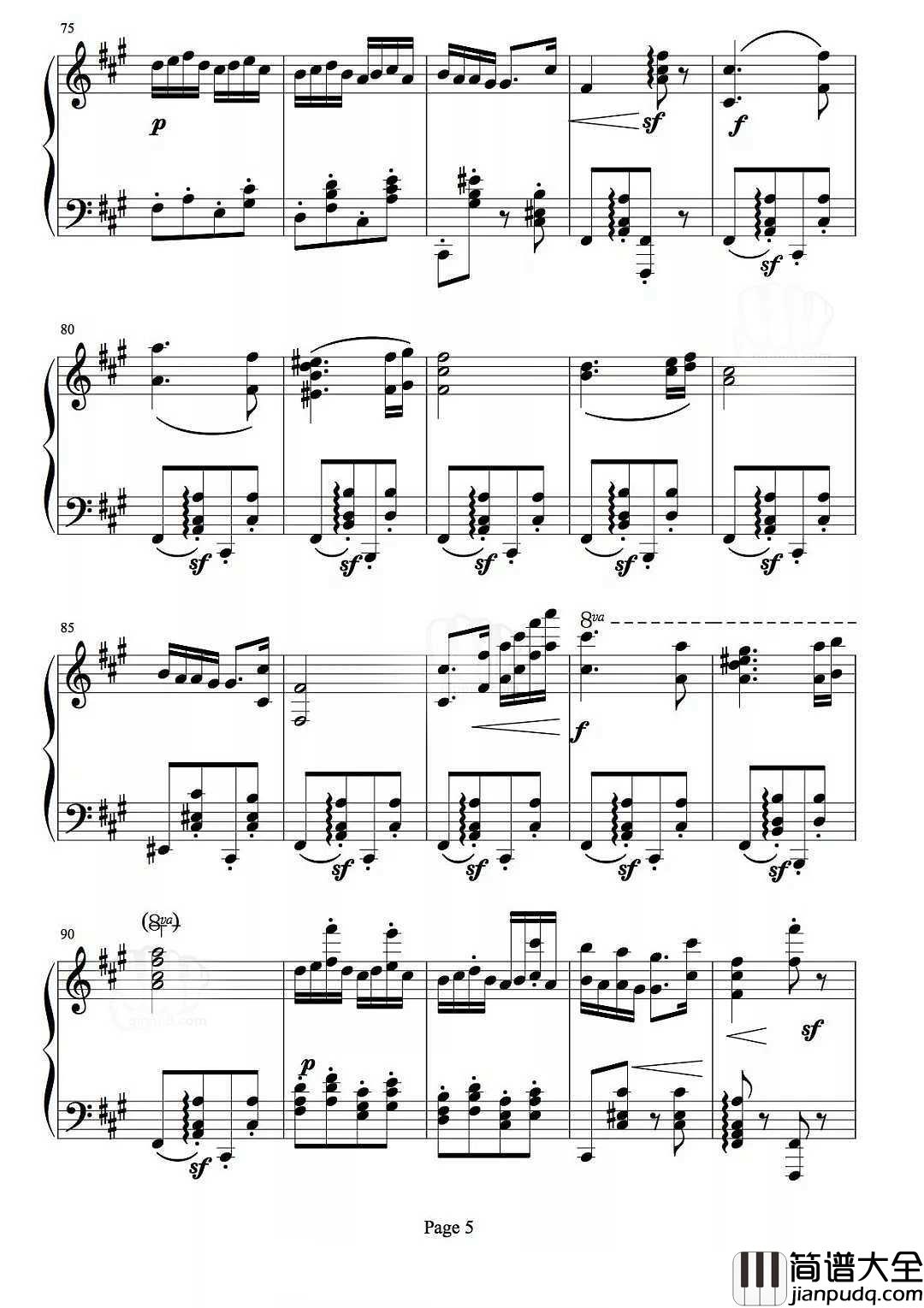 _匈牙利舞曲第五号｜钢琴谱_矮油~好想有个人陪我一起四手联弹