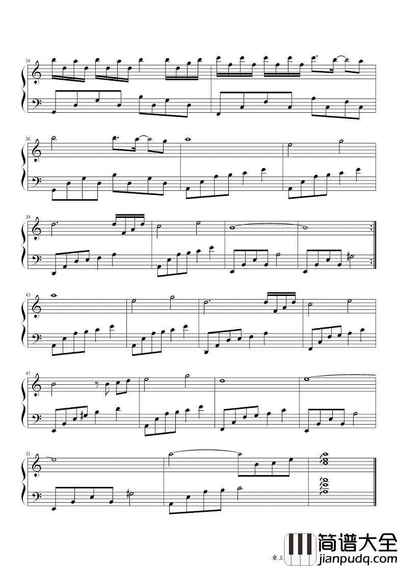 爱上一个不回家的人钢琴谱_林忆莲_毕竟我们走过这一回_我从来都不后悔