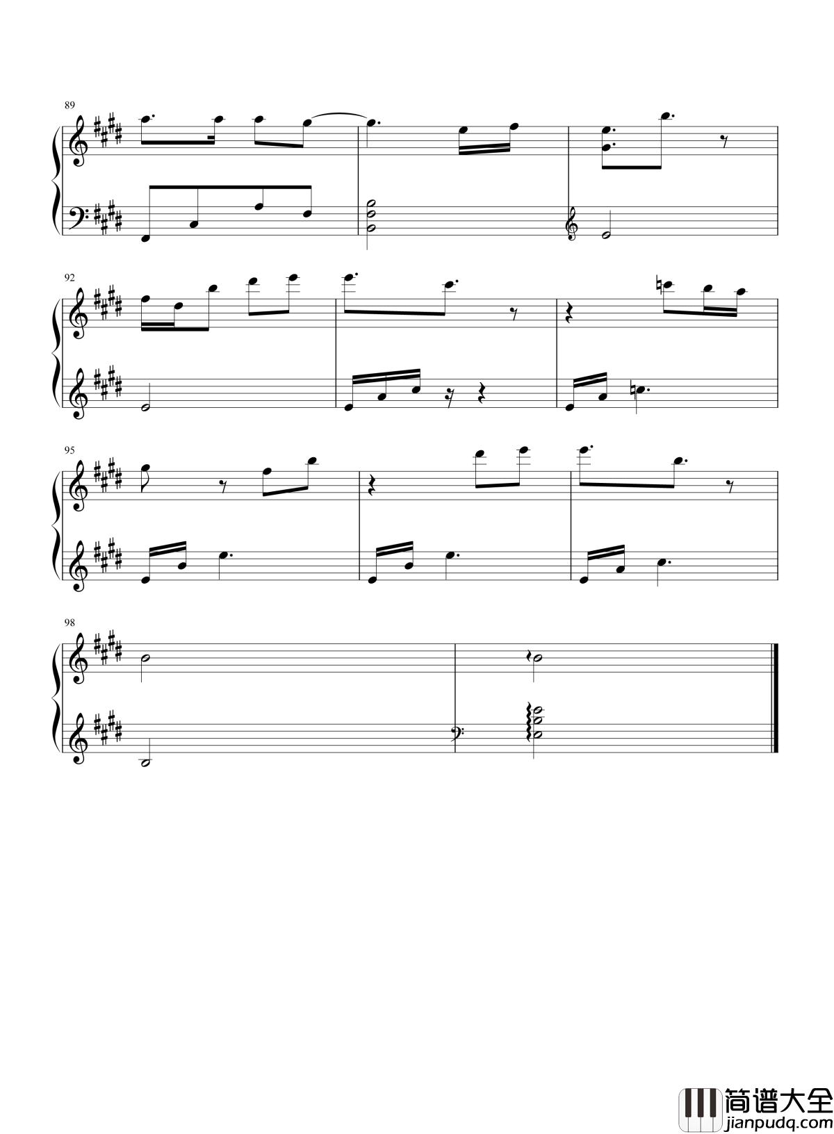 我很快乐钢琴谱_刘惜君_因为有你我很快乐