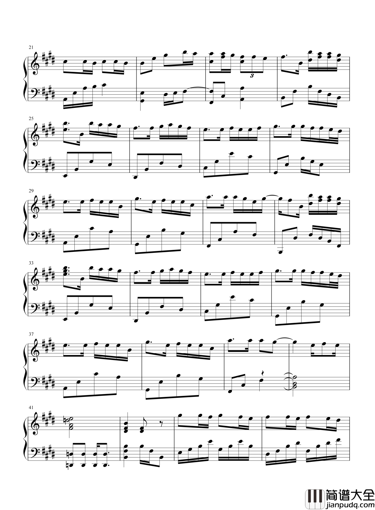 我很快乐钢琴谱_刘惜君_因为有你我很快乐