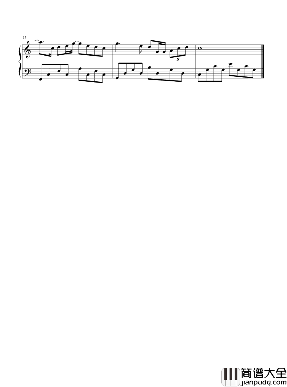 雨天钢琴谱_孙燕姿_我的眼眶泪太满_走不回你身边