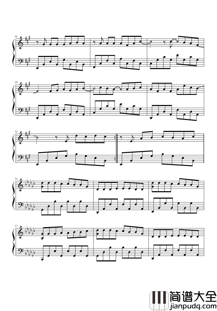 天后钢琴谱_陈势安_我嫉妒你的爱气势如虹