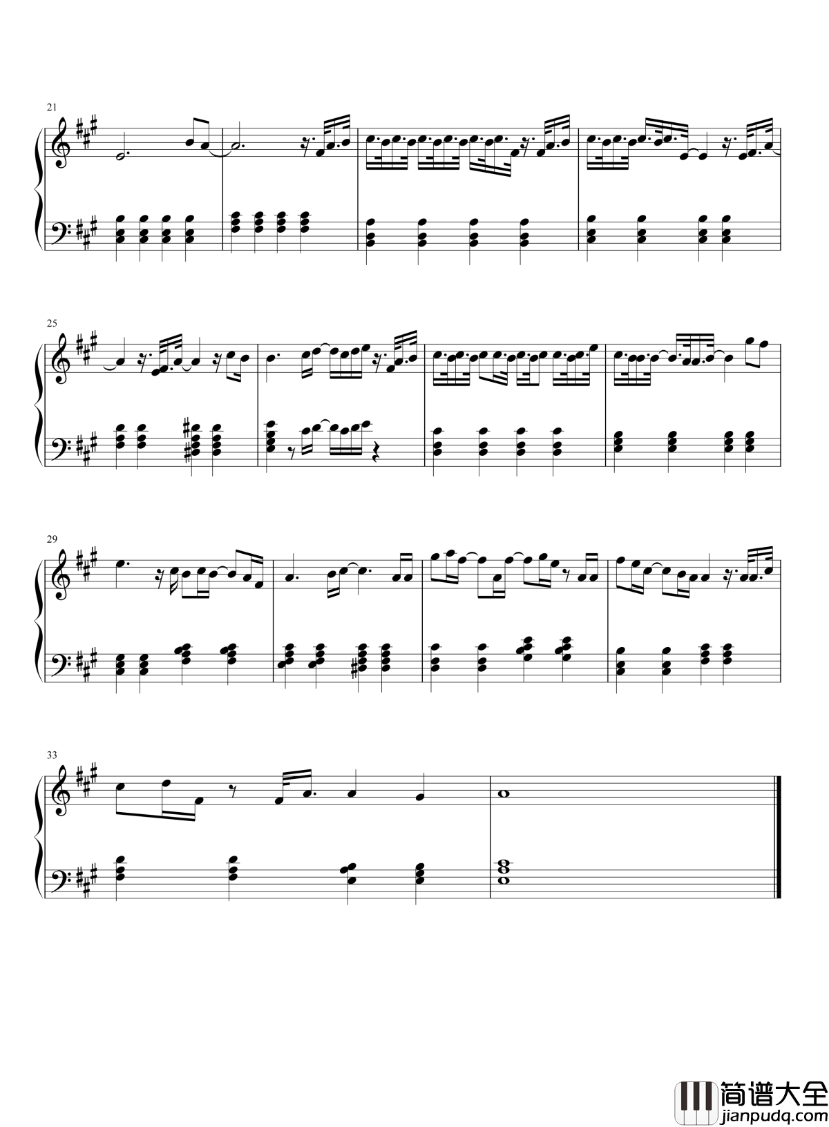 小棉袄钢琴谱_王俊凯_冬日暖心礼物