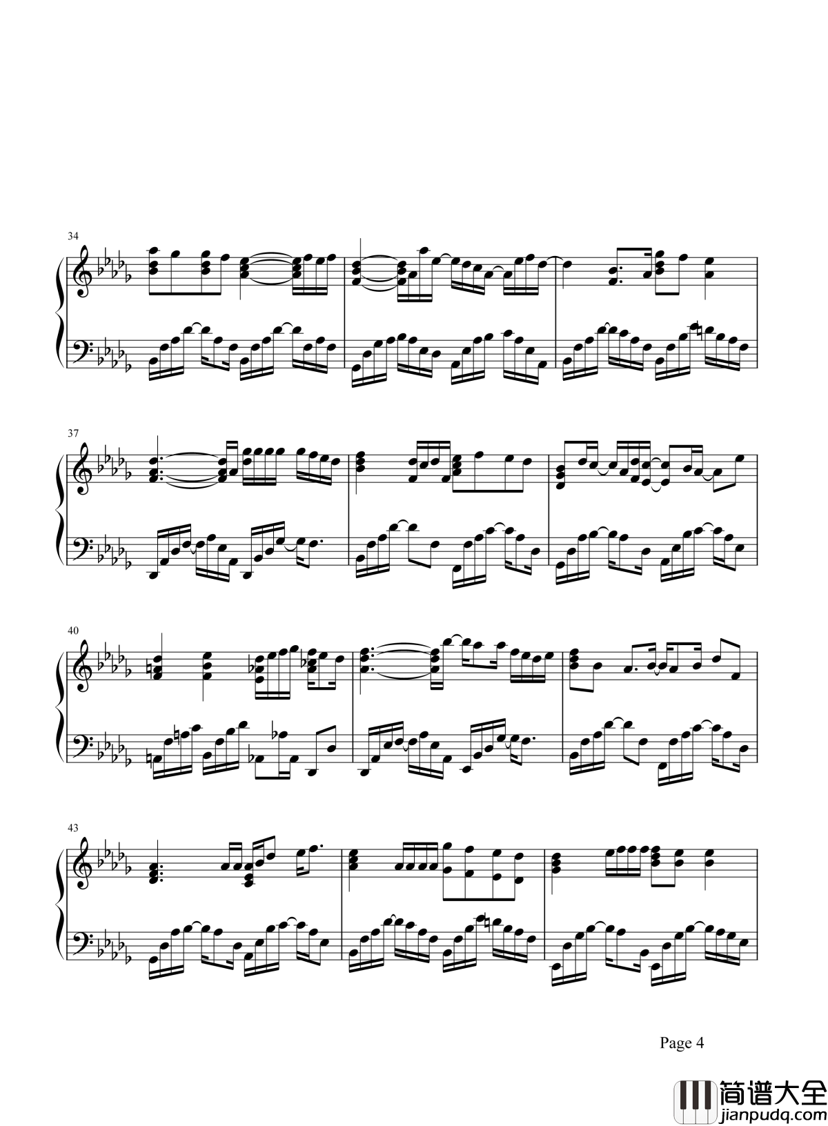 诺言钢琴谱_鹿晗｜诺言如此简单，人生无憾是鹿晗