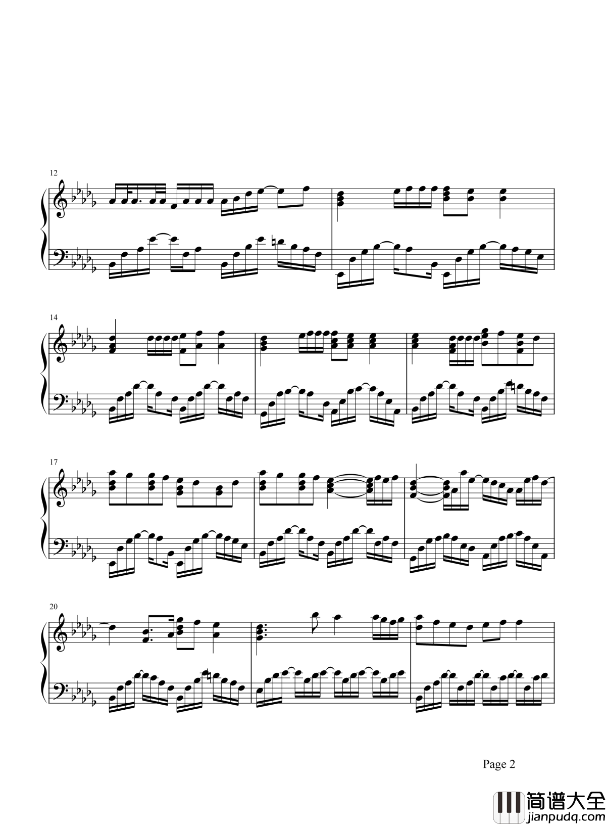 诺言钢琴谱_鹿晗｜诺言如此简单，人生无憾是鹿晗