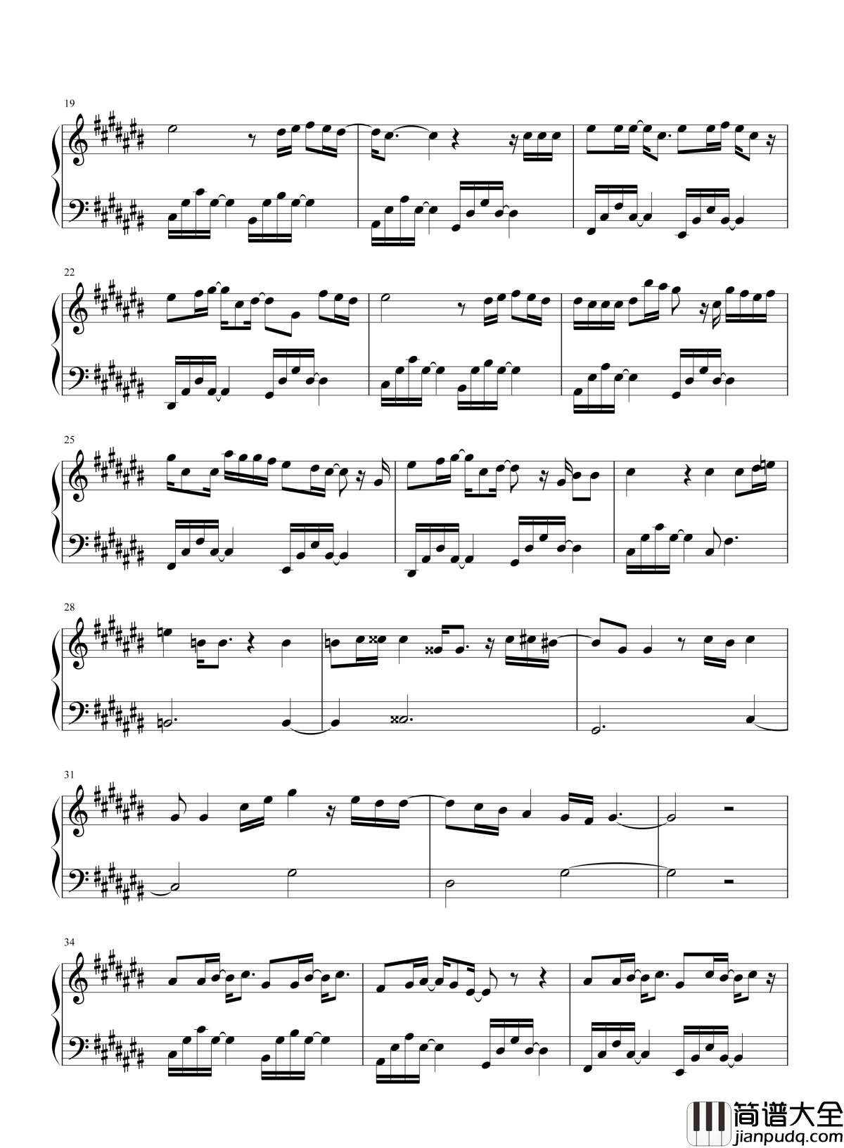 祈愿钢琴谱_张艺兴｜愿时光逆转，勇敢追爱