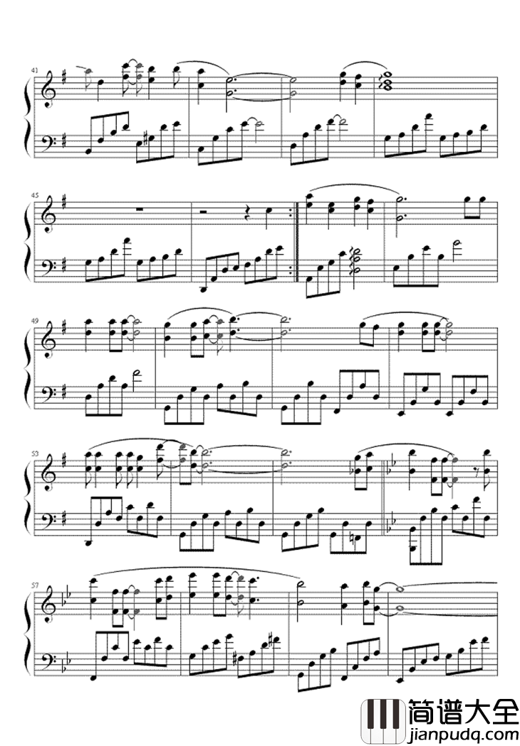 左边钢琴谱_杨丞琳_你和我之间的遥远_永远隔着亲切