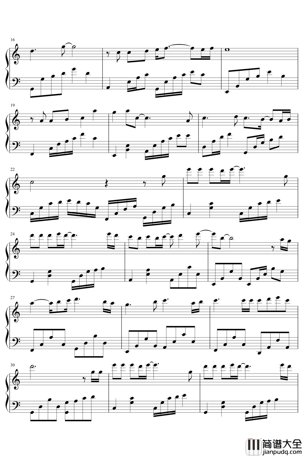 有心人钢琴谱_张国荣_巨星演绎