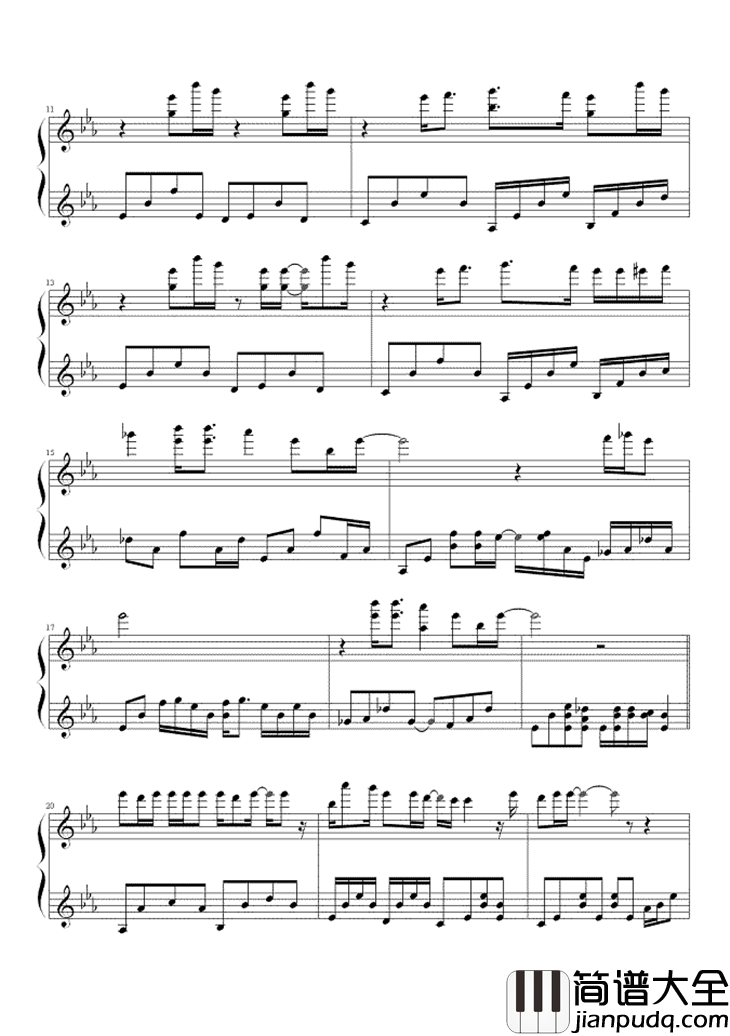 迷宫钢琴谱_王若琳_迷宫一样的未来