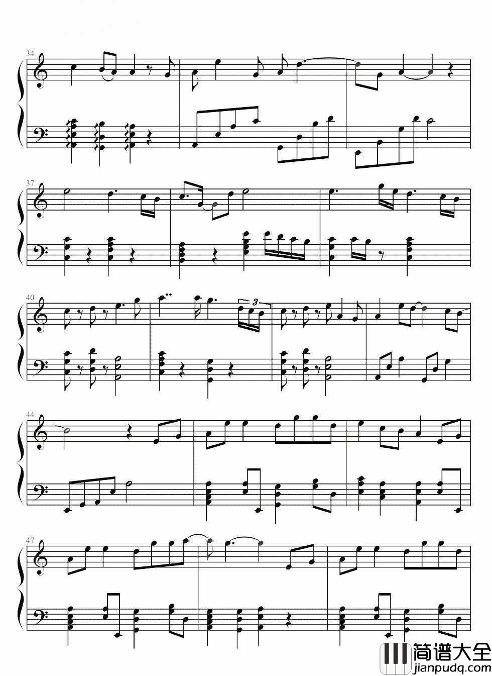 其实我还好钢琴谱_俞灏明_电视剧多少爱，可以重来插曲