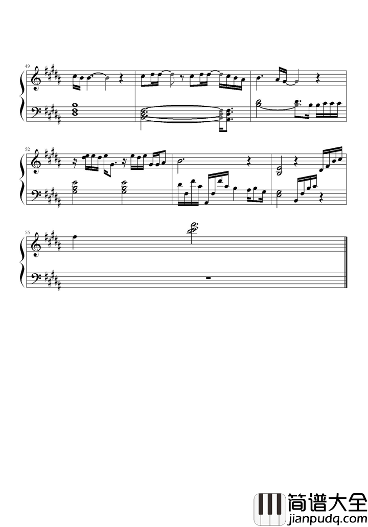 有一点动心钢琴谱_张信哲_我和你男和女都逃不过爱情