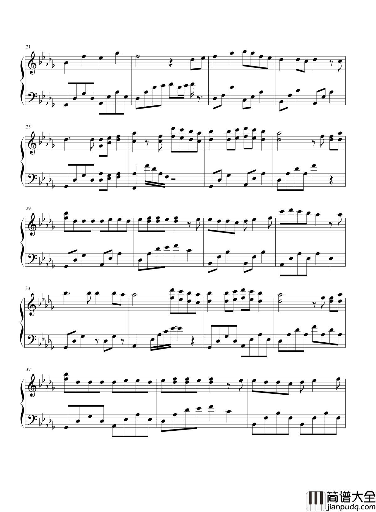 眉间雪钢琴谱_情愫_何时杖尔看南雪我与梅花两白头