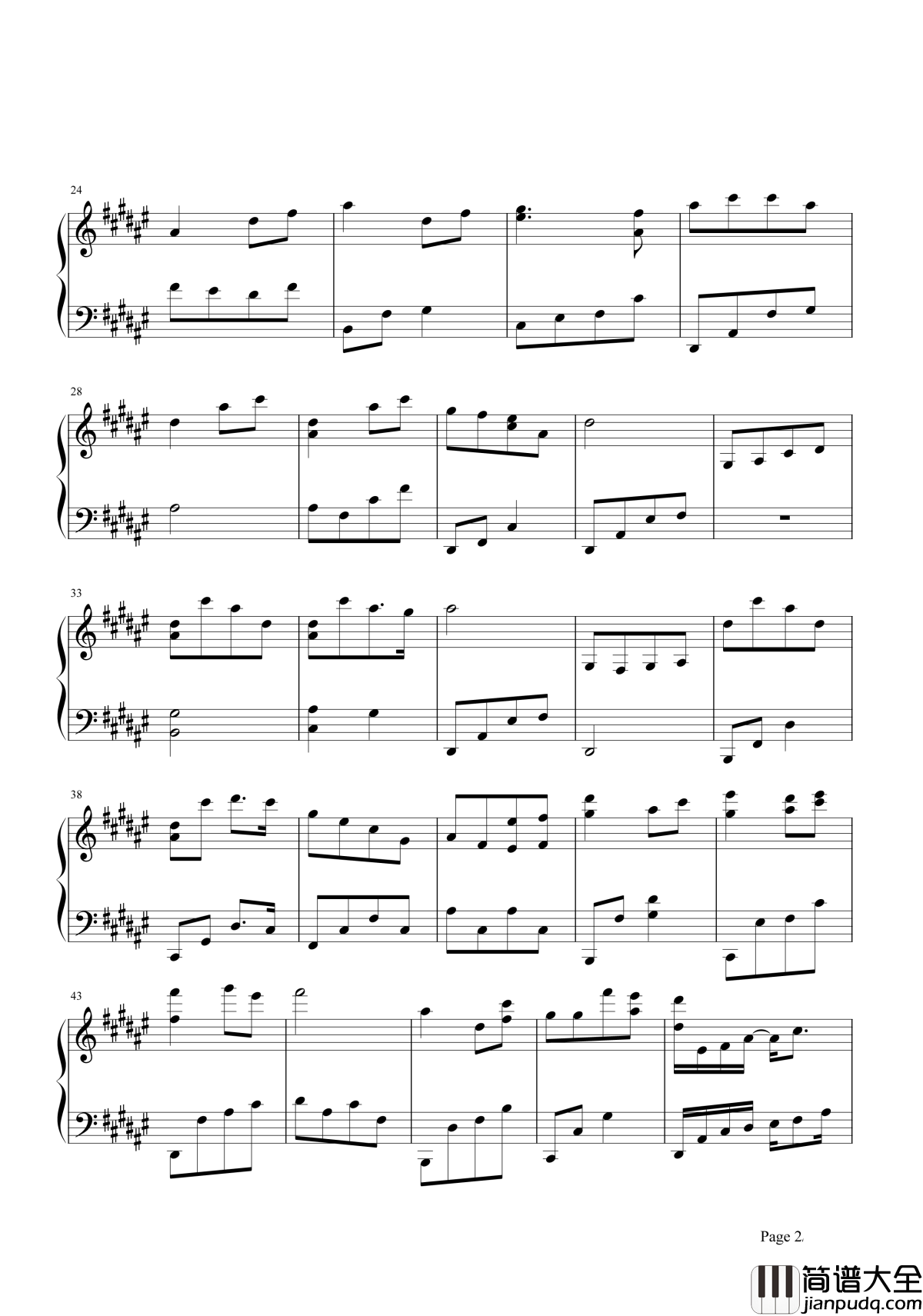 爱殇钢琴谱_董真_红袖飘香爱已成殇