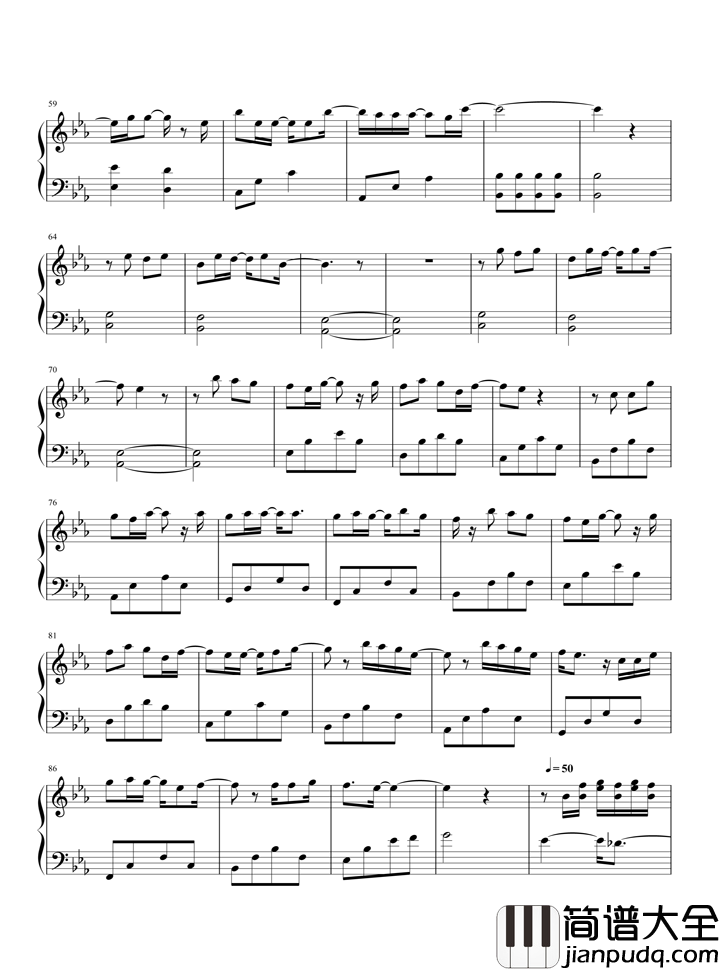 幸福的终点钢琴谱_曾婕_如果蜗牛有爱情