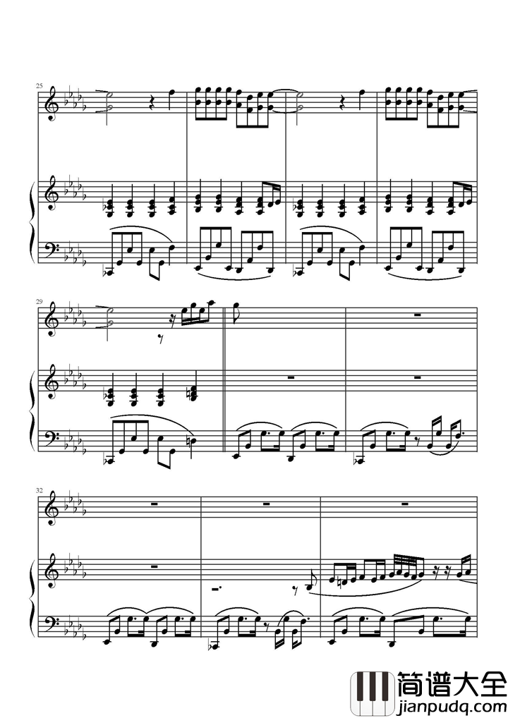 爸我回来了钢琴谱_周杰伦_一首反映家庭暴力的歌