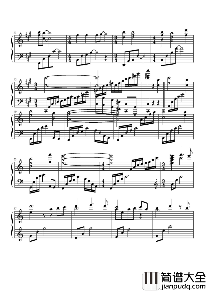 天下无双钢琴谱_张靓颖_今生因你痴狂_此爱天下无双