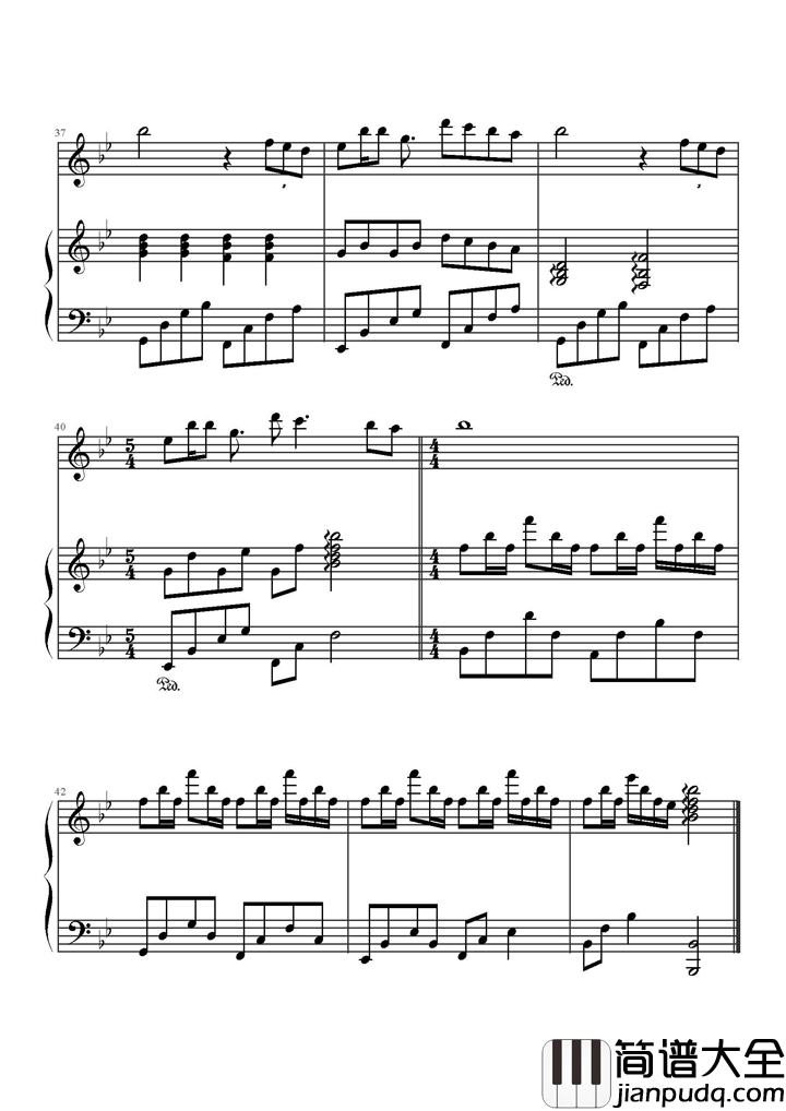 可不可以爱钢琴谱_何炅_原谅我执迷不悟这份爱对或错