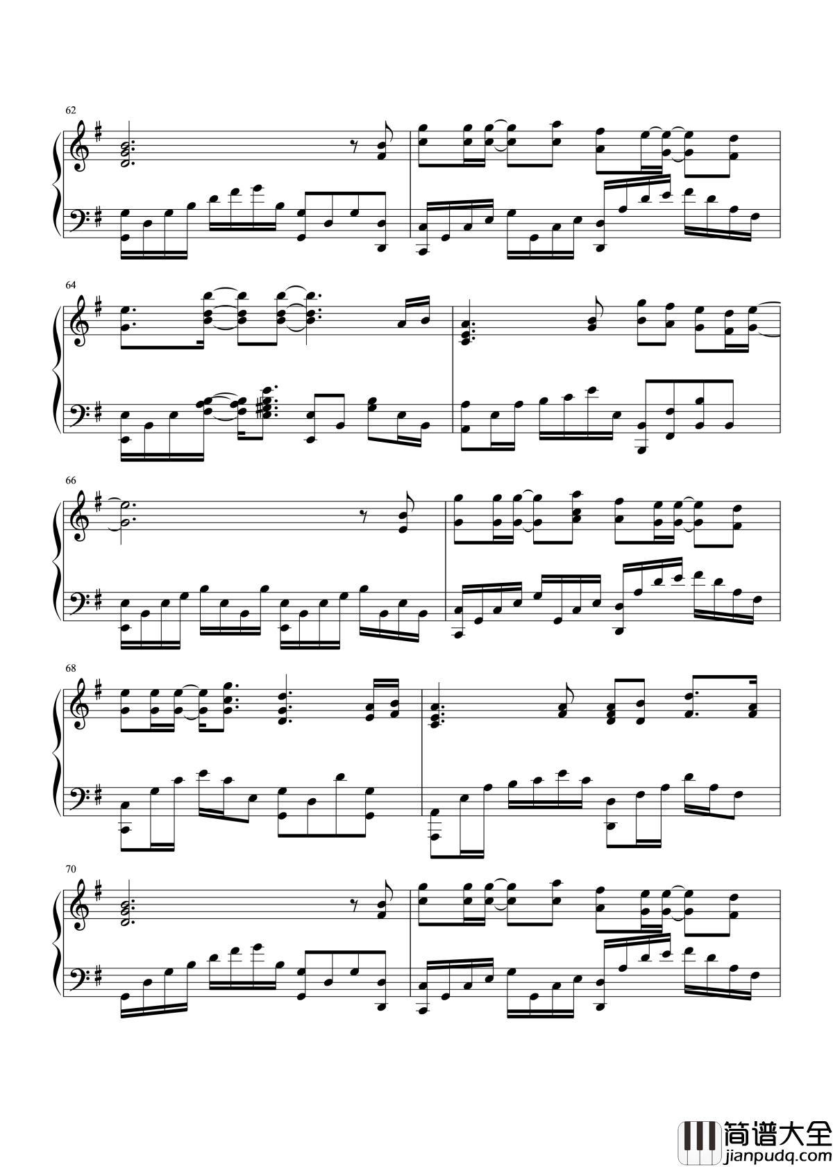 剑心钢琴谱_张杰_琴心剑魄今何在