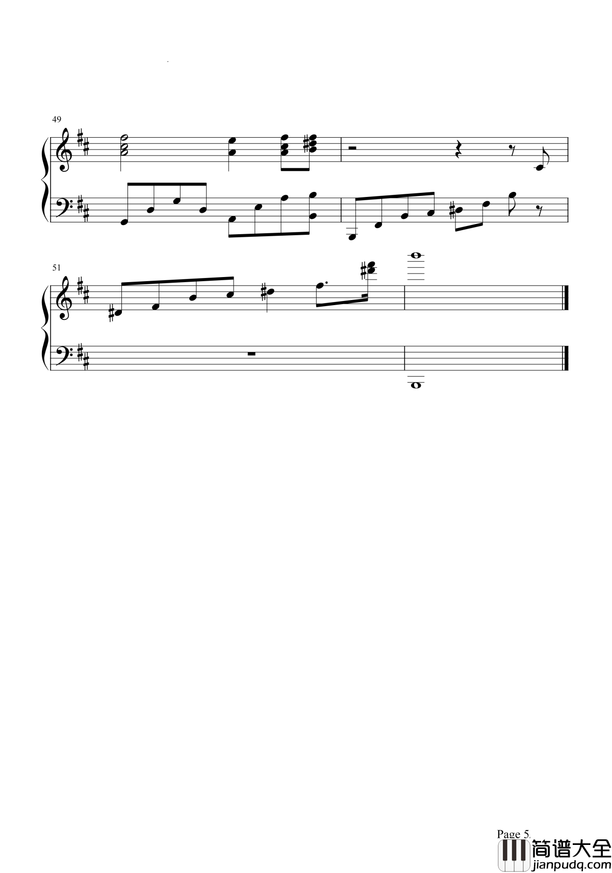 浮诛钢琴谱_张杰_电视剧青云志片头曲