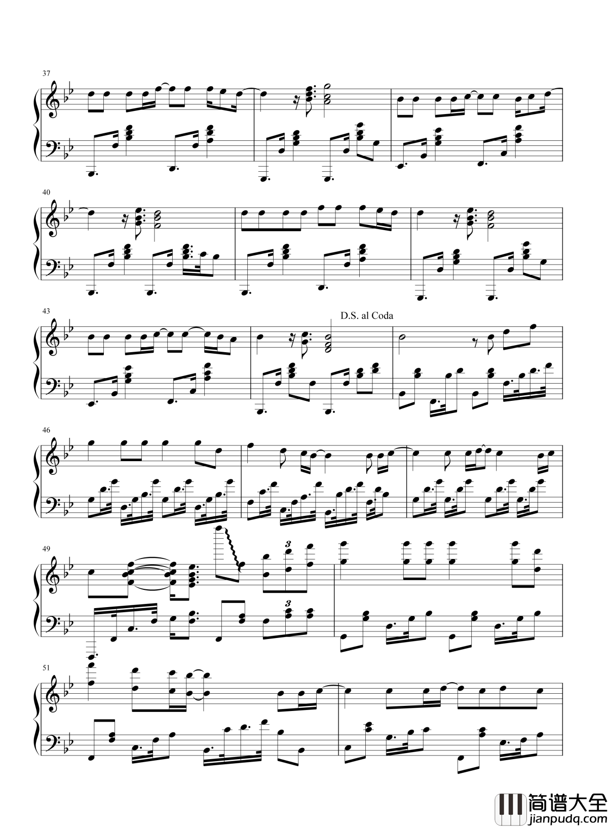 张三的歌_钢琴谱_蔡琴_我要带你到处去飞翔