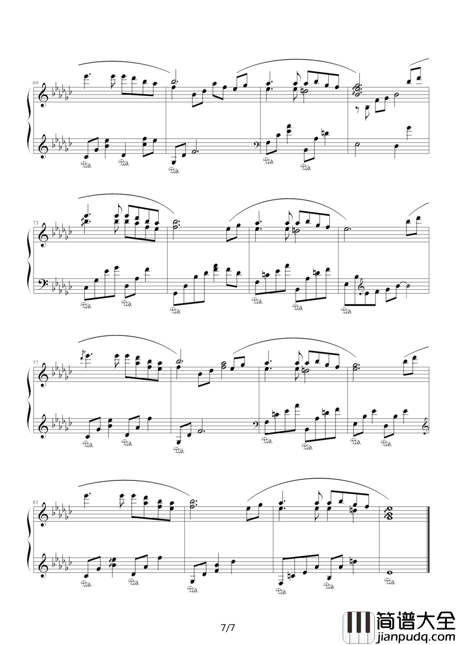 白月光钢琴谱_张信哲_每个人都有一段心伤