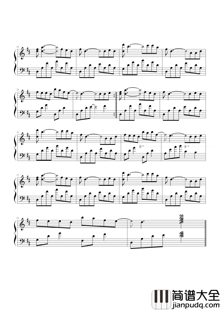 爱在春蕾钢琴谱_李易峰_郝为_爱是对苦难命运坚强的回答