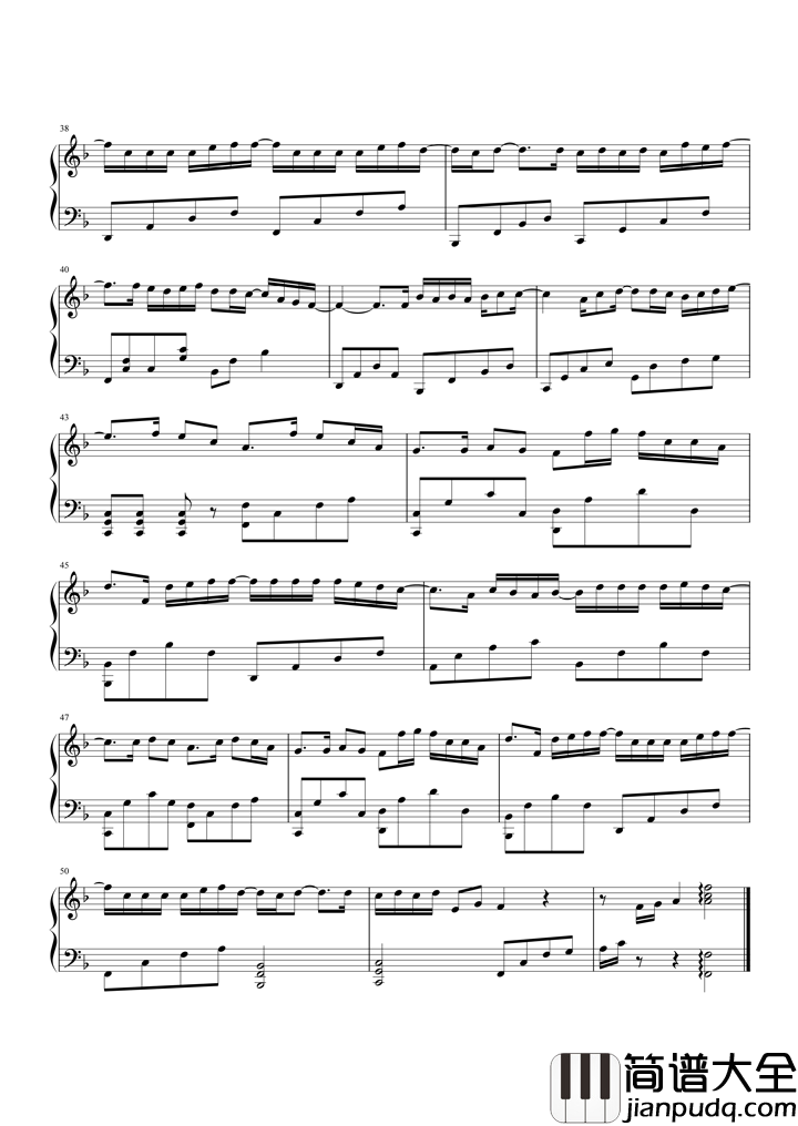 爱得太迟钢琴谱_古巨基_多少遗憾多少过路人