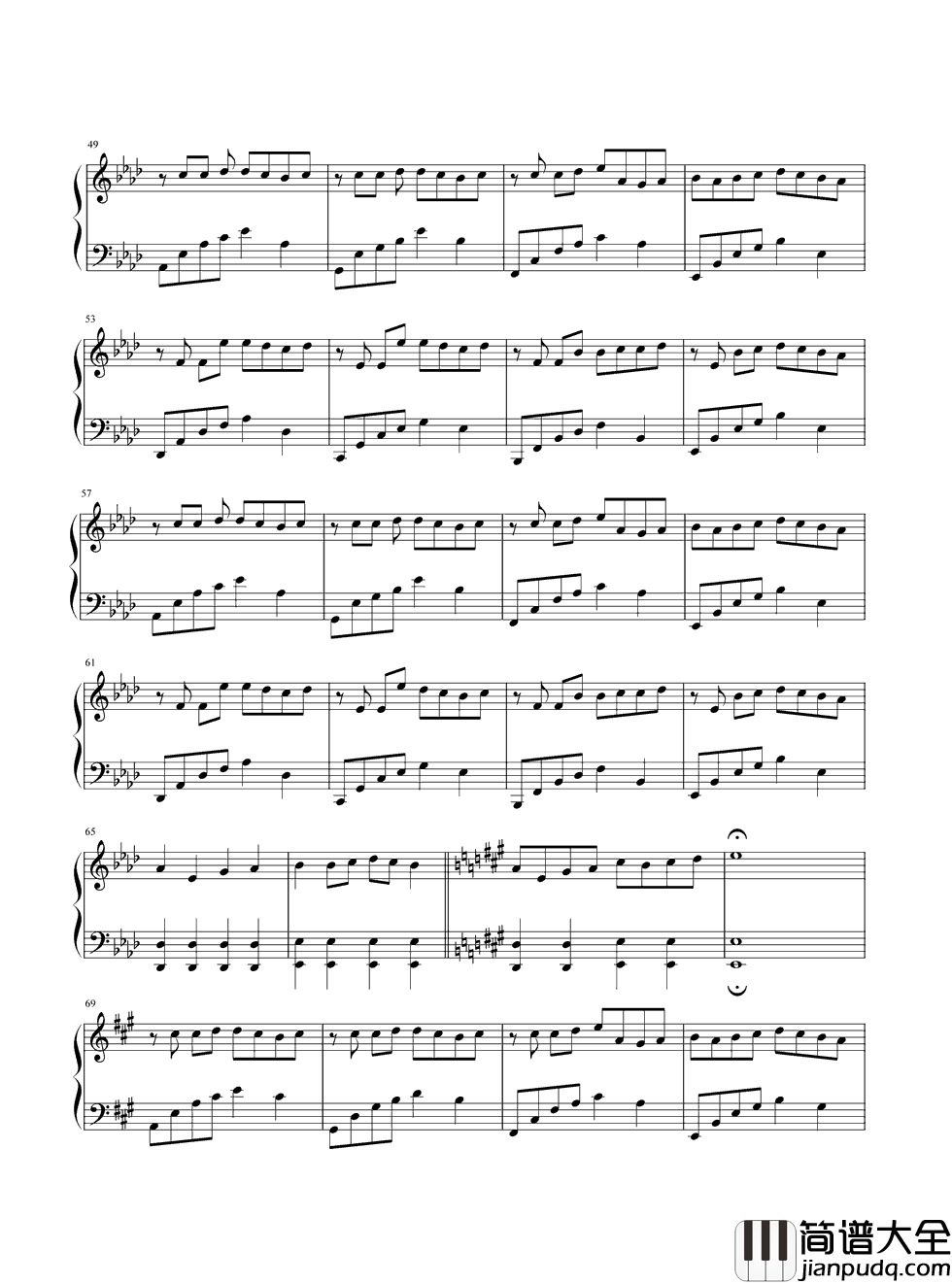 我以为钢琴谱_品冠_我以为我的温柔能给你整个宇宙