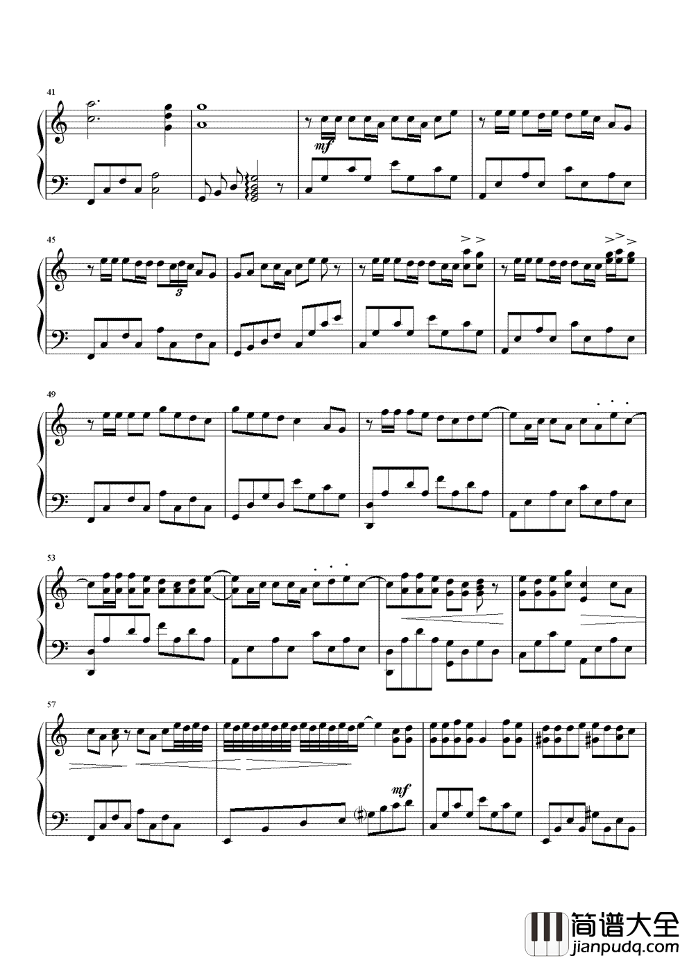 素颜钢琴谱_许嵩｜当年素面朝天要多纯洁就有多纯洁