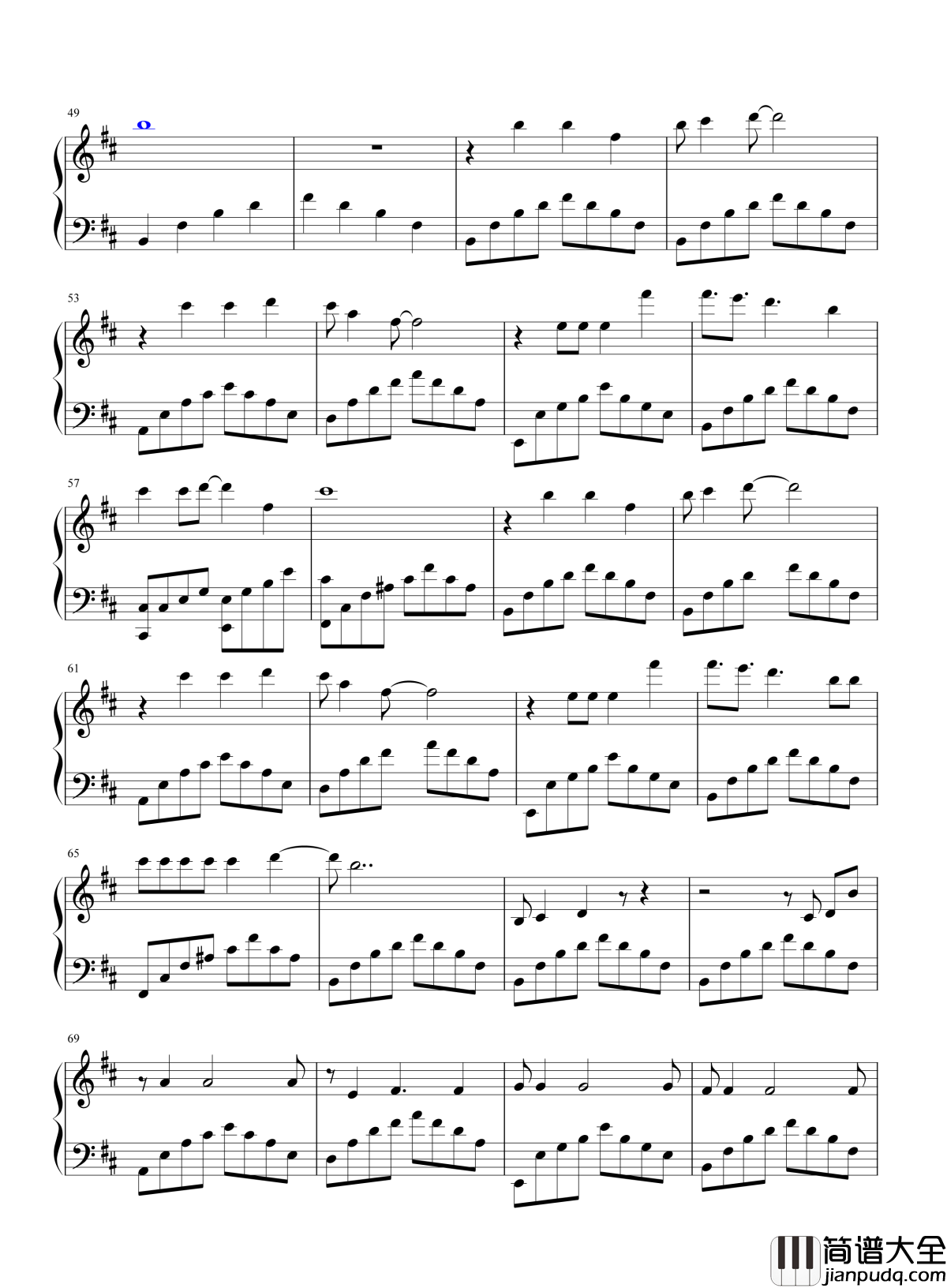 心疼你的过去钢琴谱_许嵩｜心疼你的过去_别怕流言蜚语