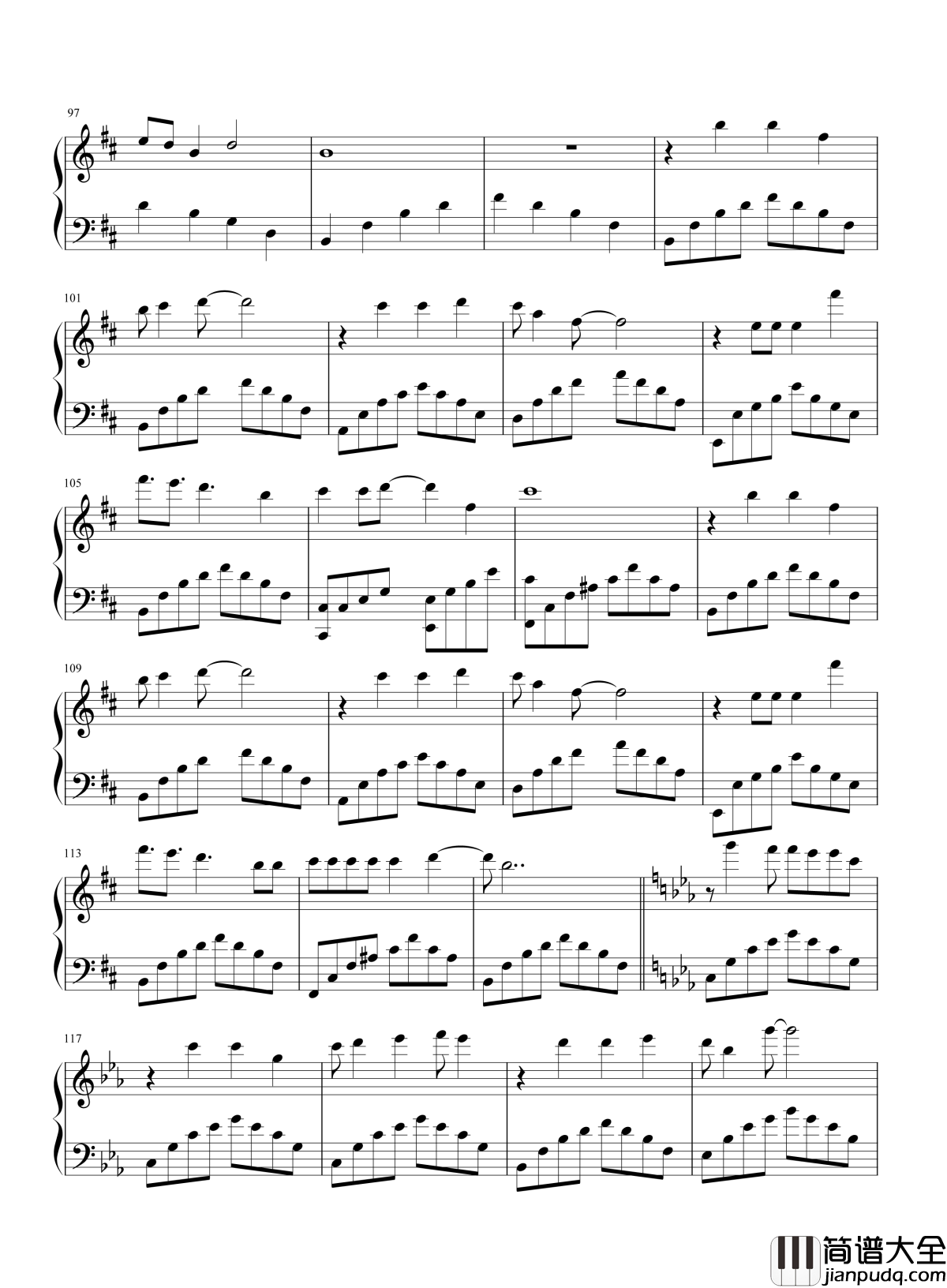 心疼你的过去钢琴谱_许嵩｜心疼你的过去_别怕流言蜚语