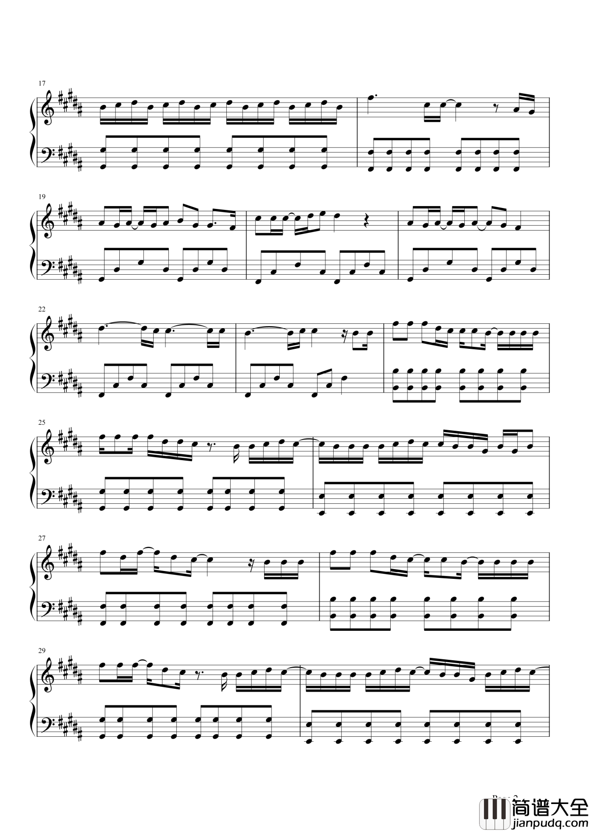 前前前世钢琴谱_RADWIMPS_(ラッドウィンプス)_在这么大的世界里，能够遇见你竟然要如此用力