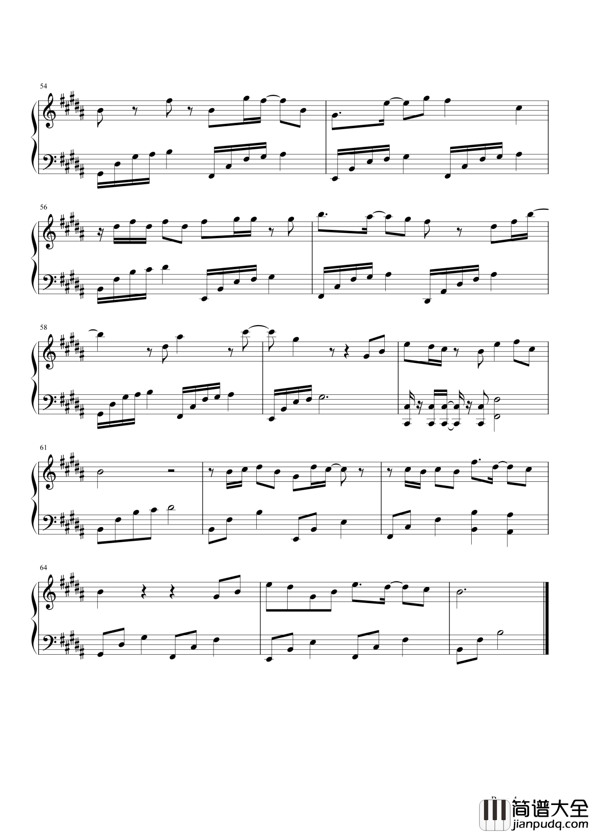 四季钢琴谱_陈奕迅_来自春夏秋冬的灵感，演绎平淡四季中的不平凡