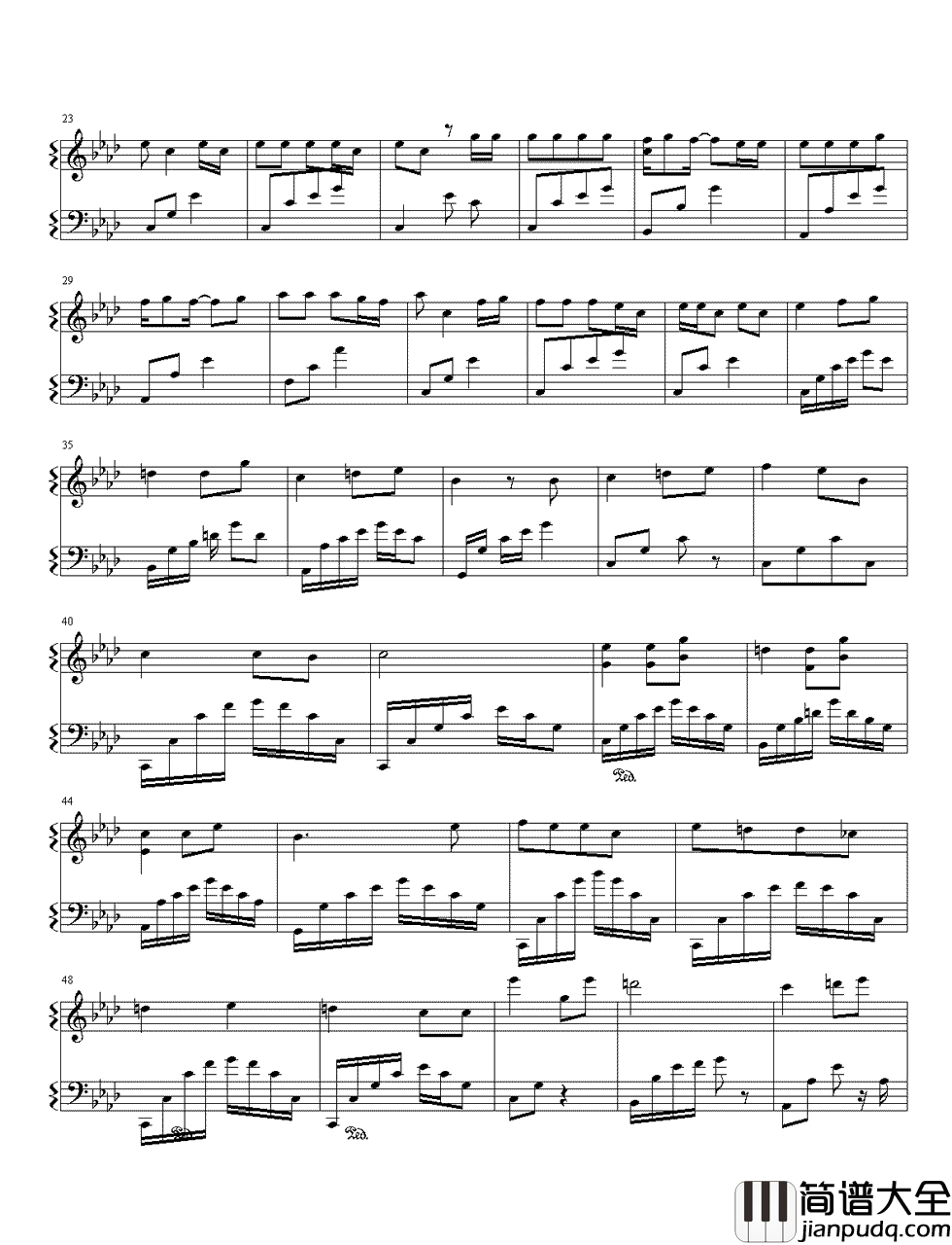 犯贱钢琴谱_徐良_此去经年别来无恙