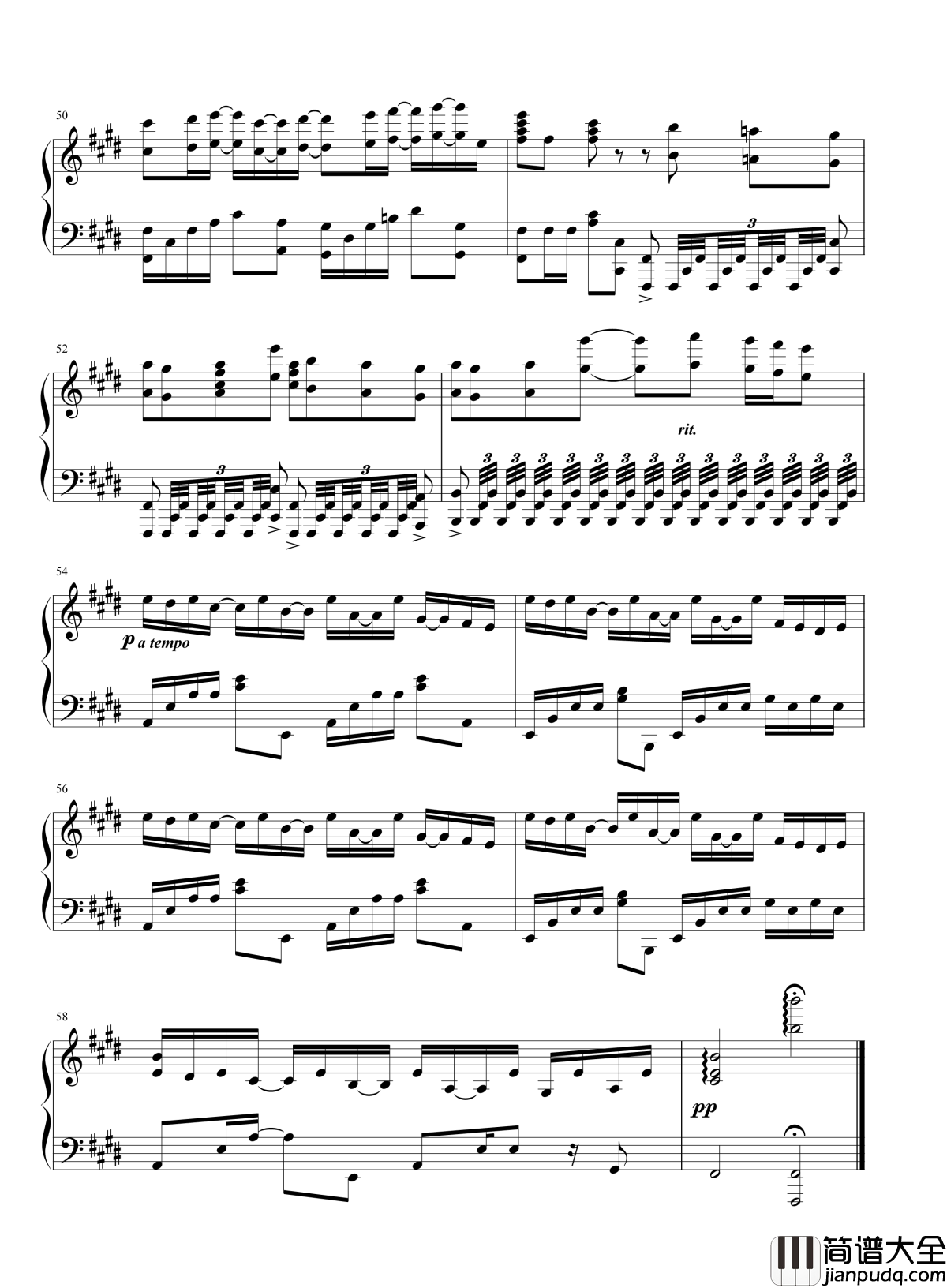 岁月如歌钢琴谱_陈奕迅_即使生命如尘，仍愿岁月如歌