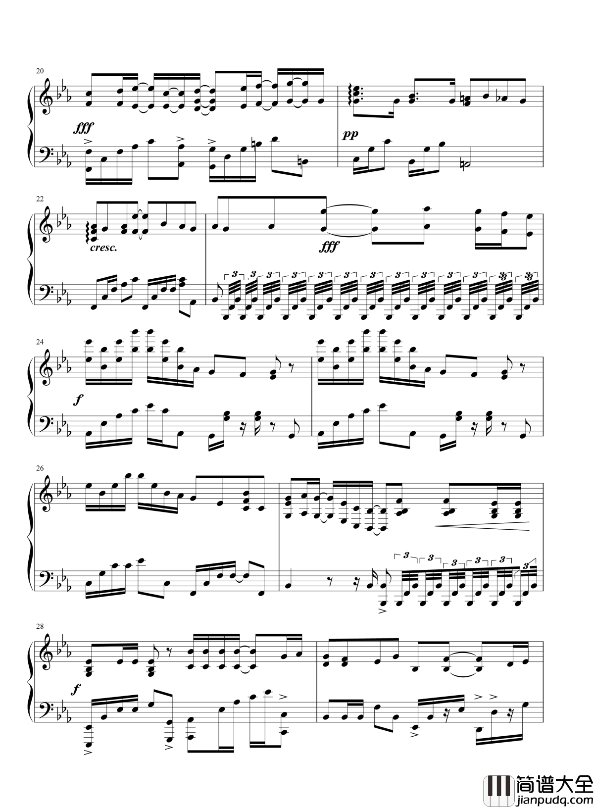 岁月如歌钢琴谱_陈奕迅_即使生命如尘，仍愿岁月如歌