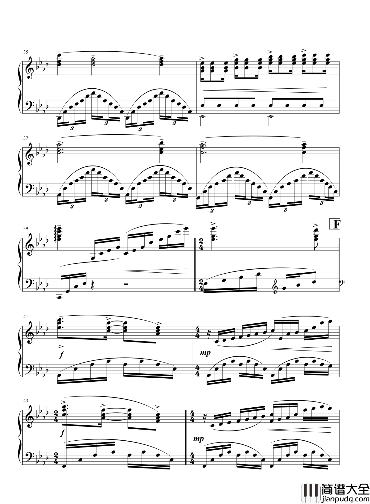 _Unchained_Melody｜钢琴谱_人鬼情未了_歌比电影还销魂