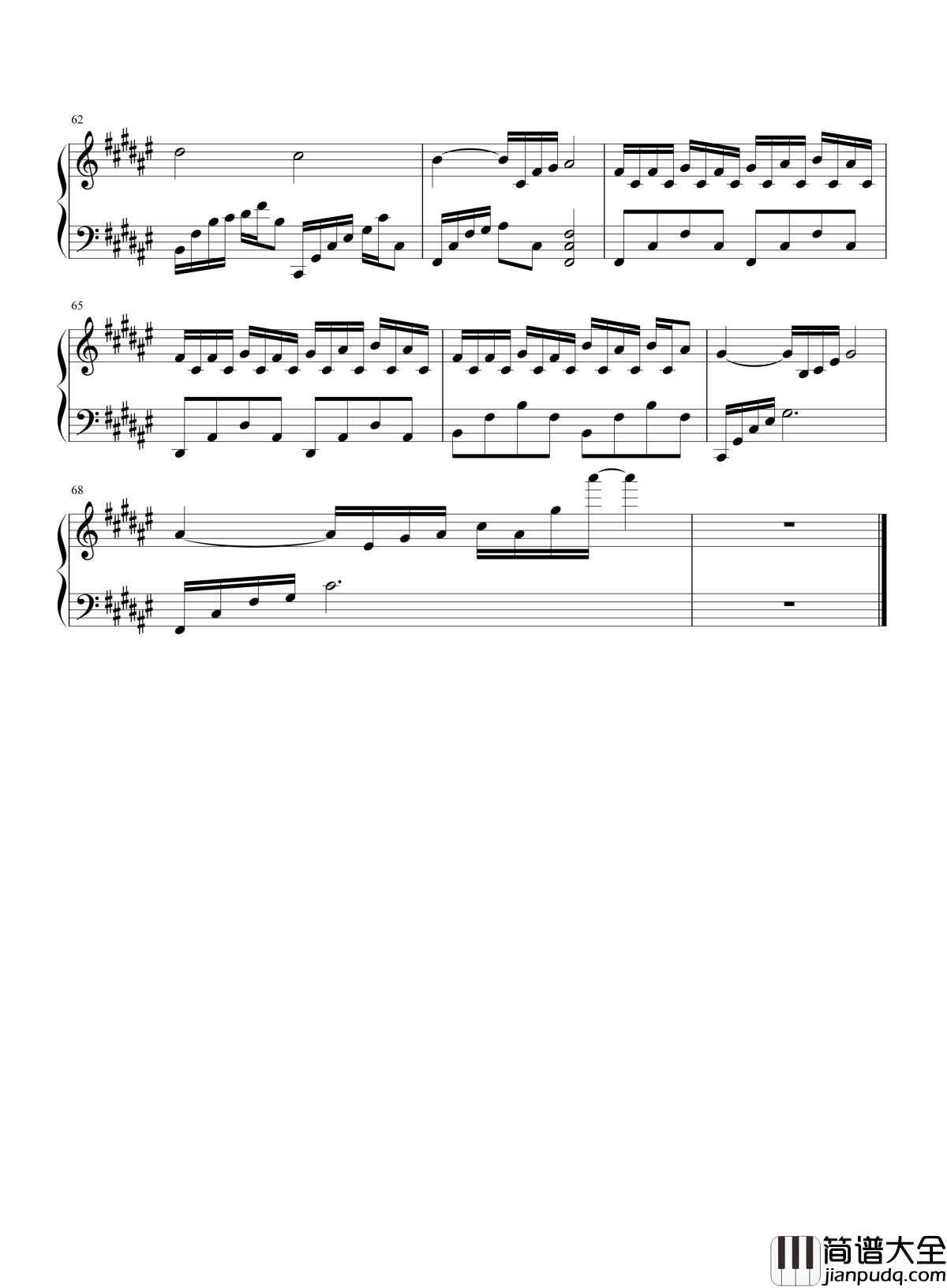 阴天快乐钢琴谱_陈奕迅_阴雨天的时候，要对天空说阴天快乐