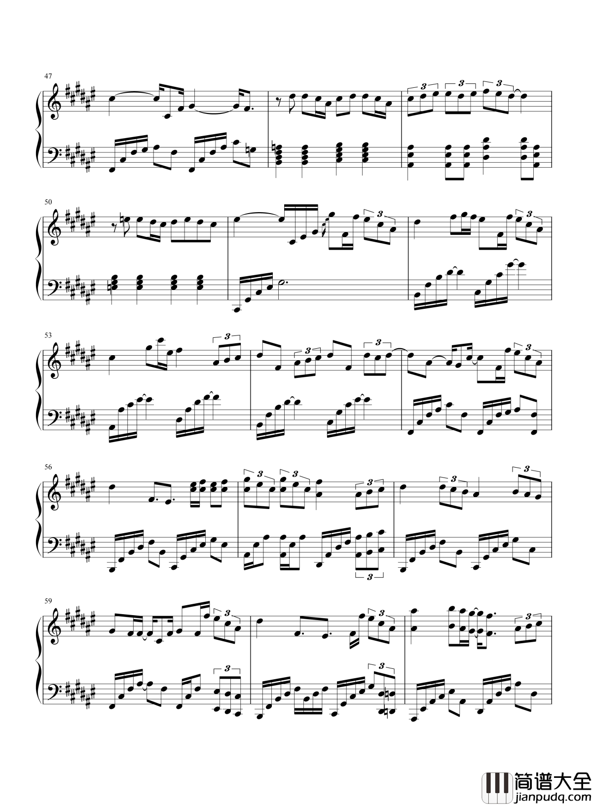 阴天快乐钢琴谱_陈奕迅_阴雨天的时候，要对天空说阴天快乐