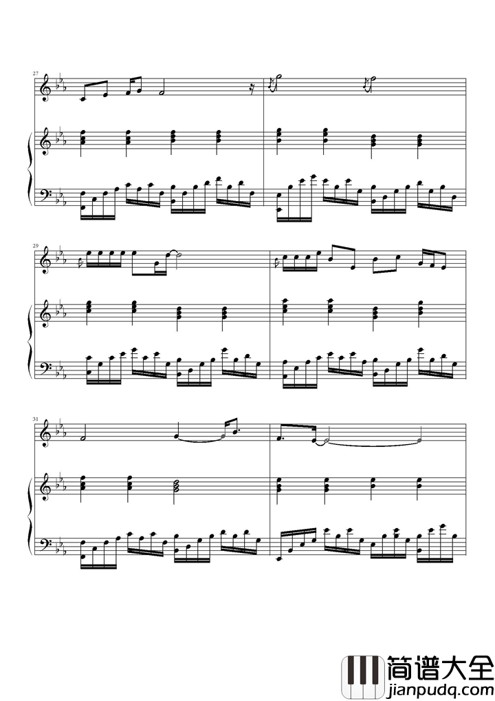 一生中最爱钢琴谱_谭咏麟_你是我一生的挚爱