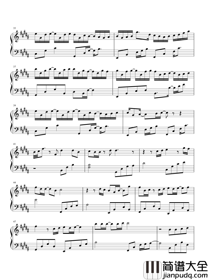 最美的时光钢琴谱_王源_献礼母校南开中学