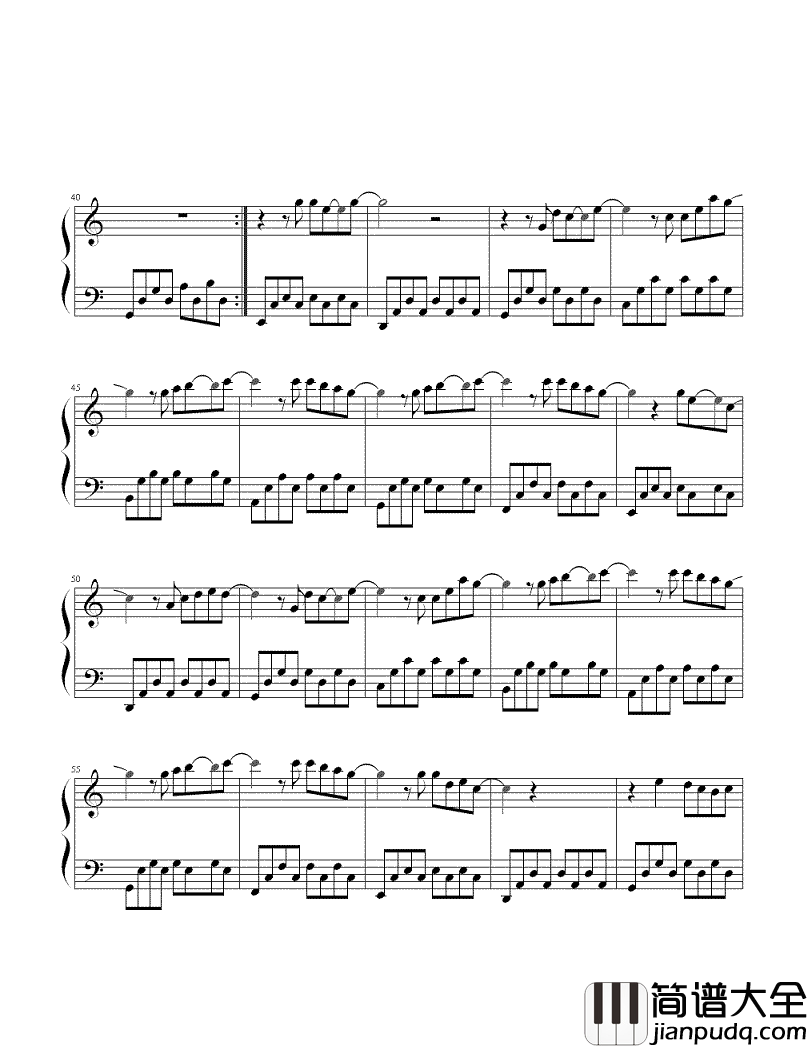 明天你好钢琴谱_牛奶咖啡_明天你好我会更好