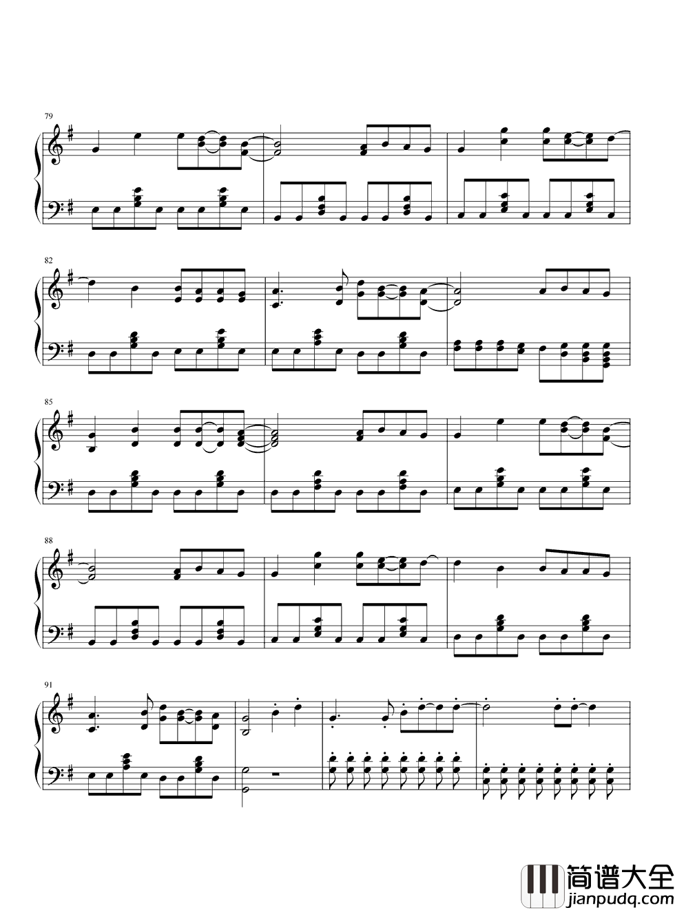 奔跑钢琴谱_羽泉_一路奔跑_步履未停