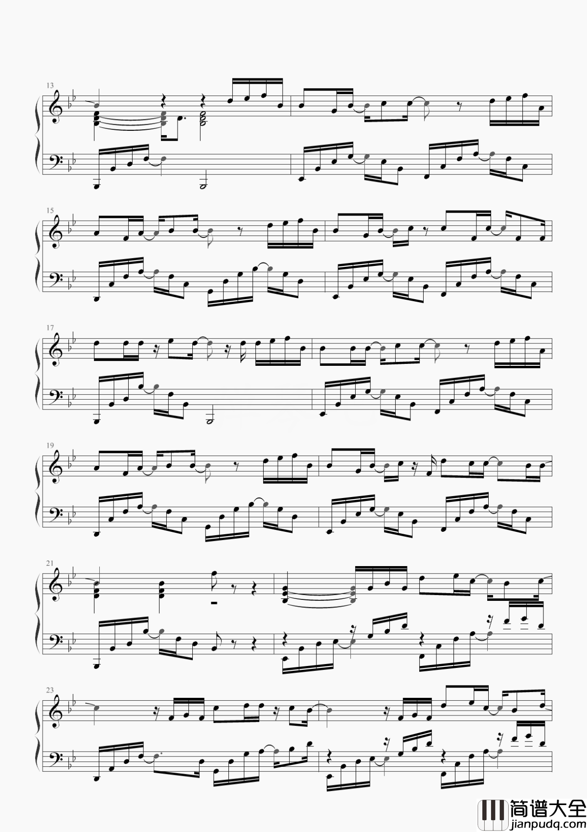 左肩钢琴谱_安苏羽_你把右手放在我左肩_轻声对我说了句抱歉